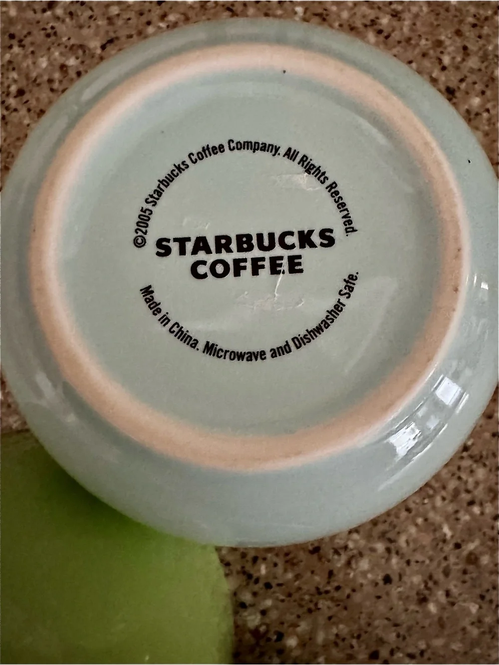 Starbucks Rate Vintage 2005 Green and Light Blue Latte Mug Set